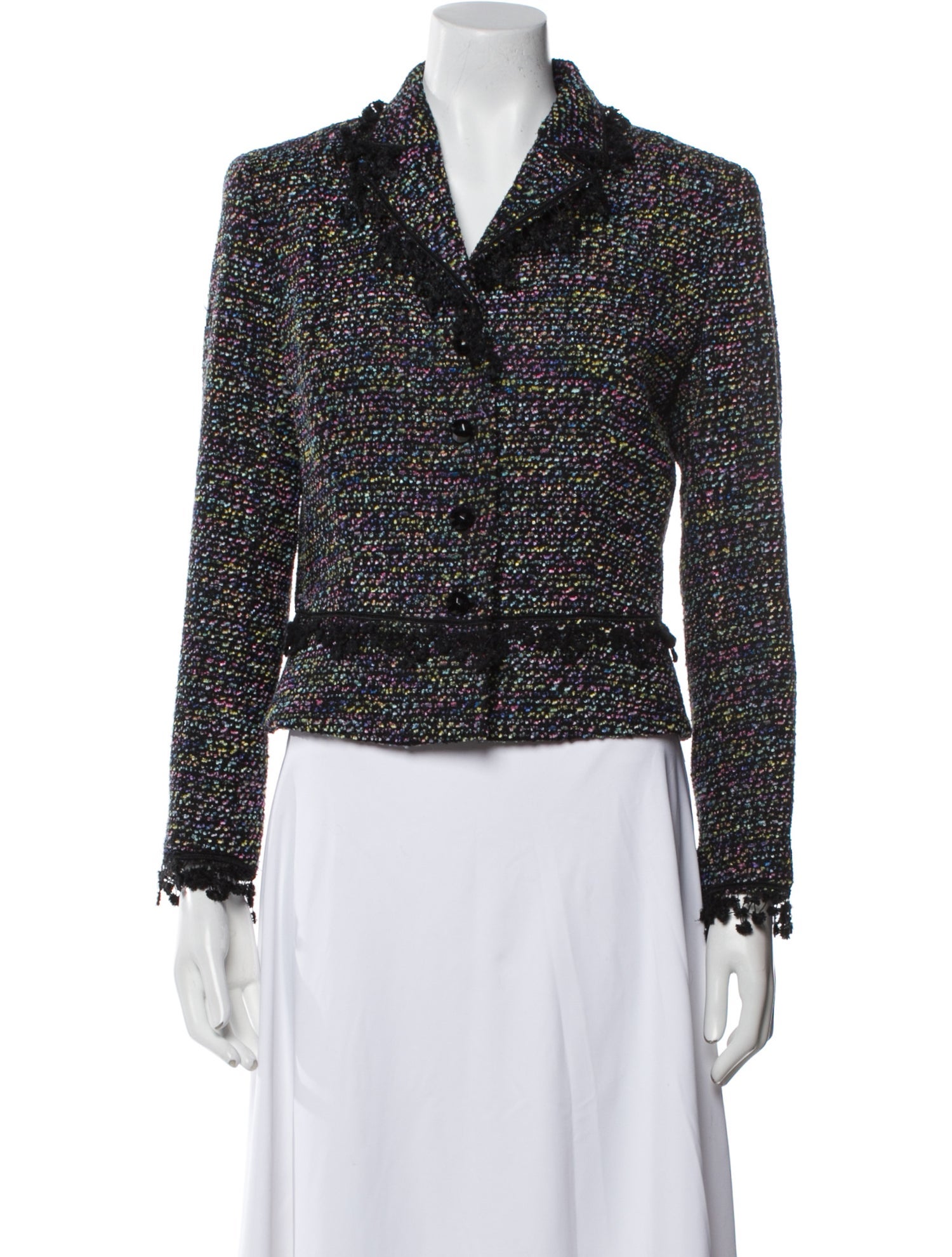 Escada Virgin Wool Tweed Pattern Blazer