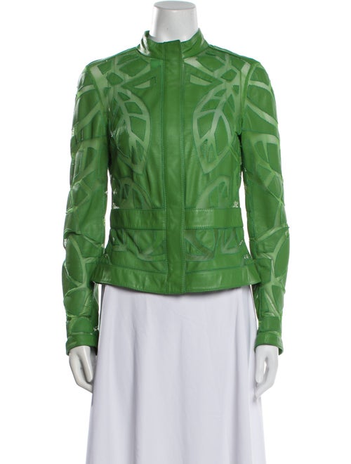 Escada Lamb Leather Biker Jacket