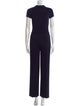 Escada Virgin Wool Mock Neck Jumpsuit