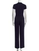 Escada Virgin Wool Mock Neck Jumpsuit