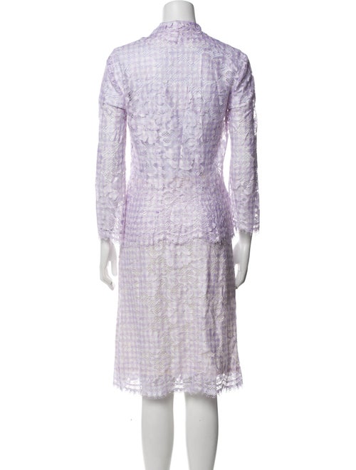 Escada Printed Lace Trim Embellishment Skirt Set