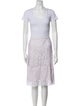 Escada Printed Lace Trim Embellishment Skirt Set