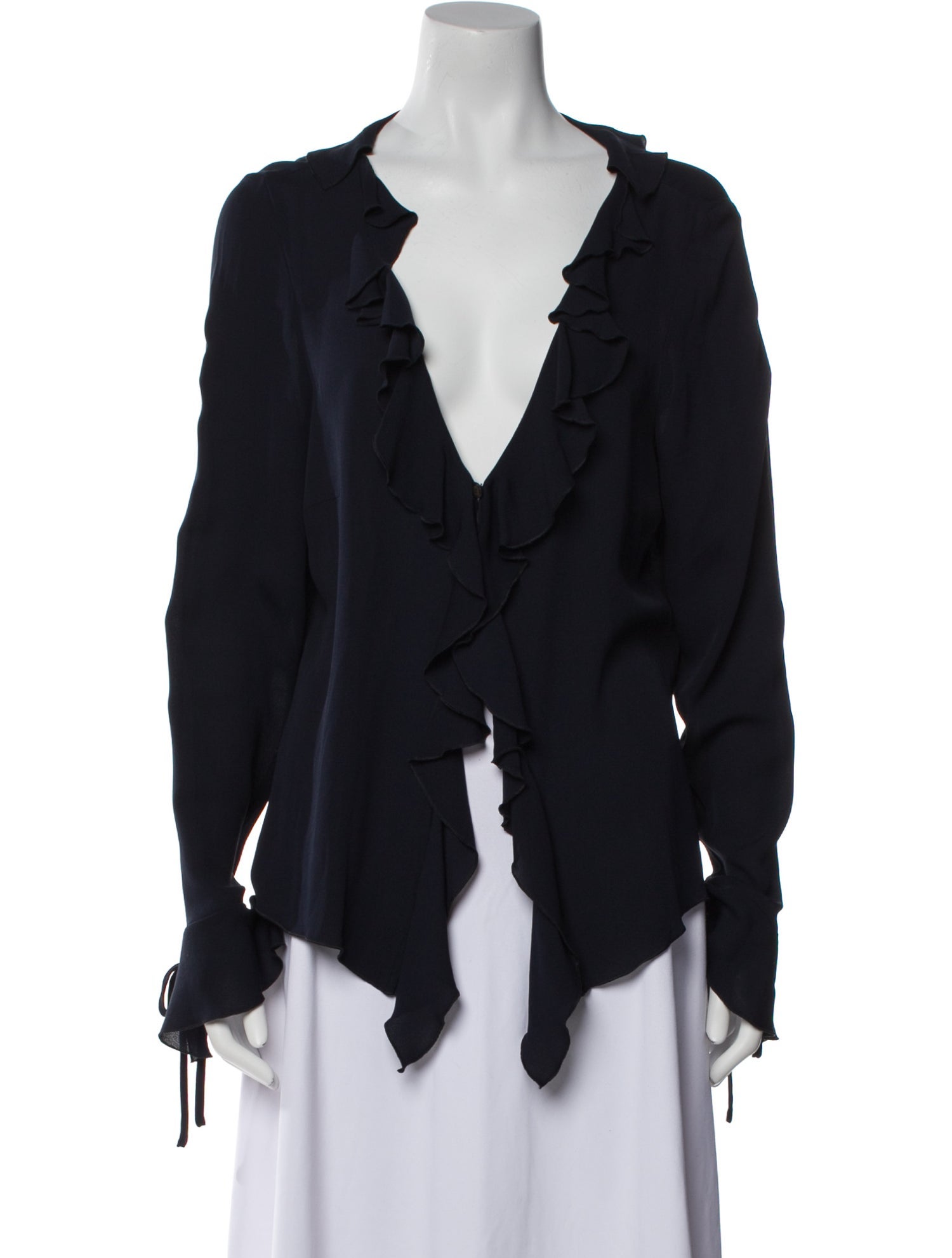 Escada Silk V-Neck Blouse