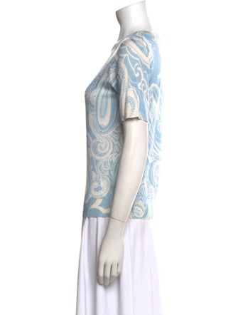 Escada Wool Paisley Print Sweater