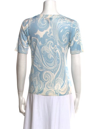 Escada Wool Paisley Print Sweater