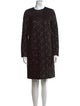 Escada Crew Neck Knee-Length Dress