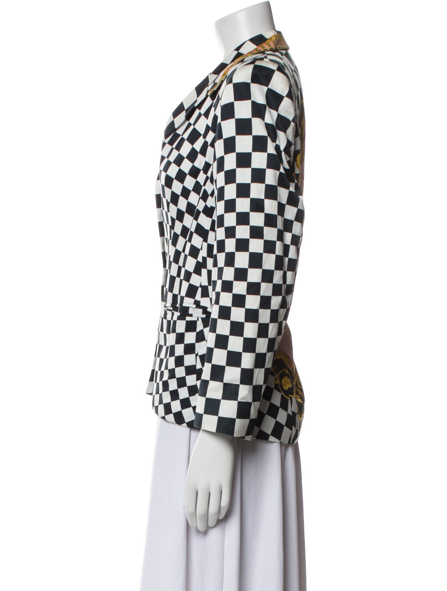 Escada Margaretha Ley Plaid Print Blazer