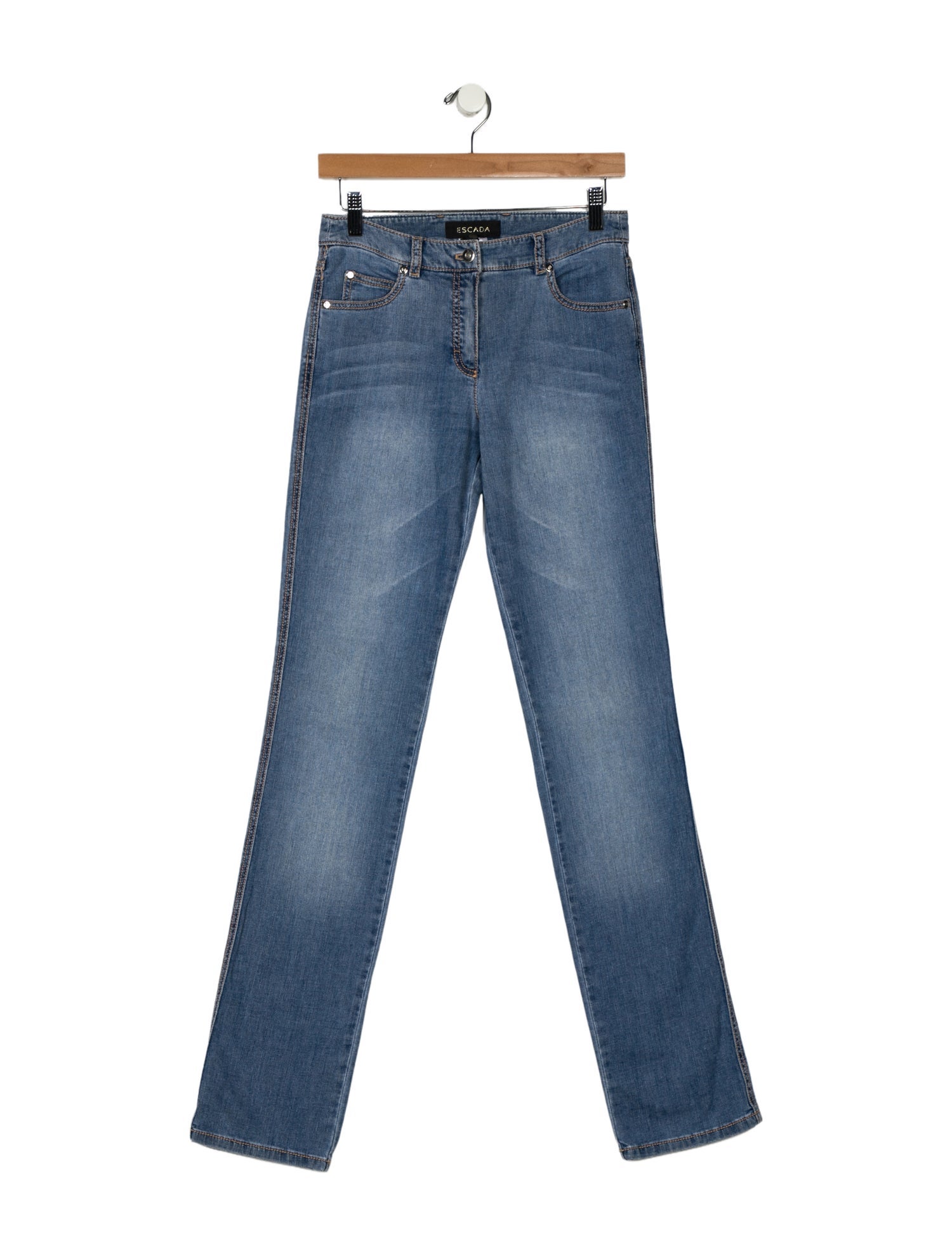 Escada Mid-Rise Straight Leg Jeans