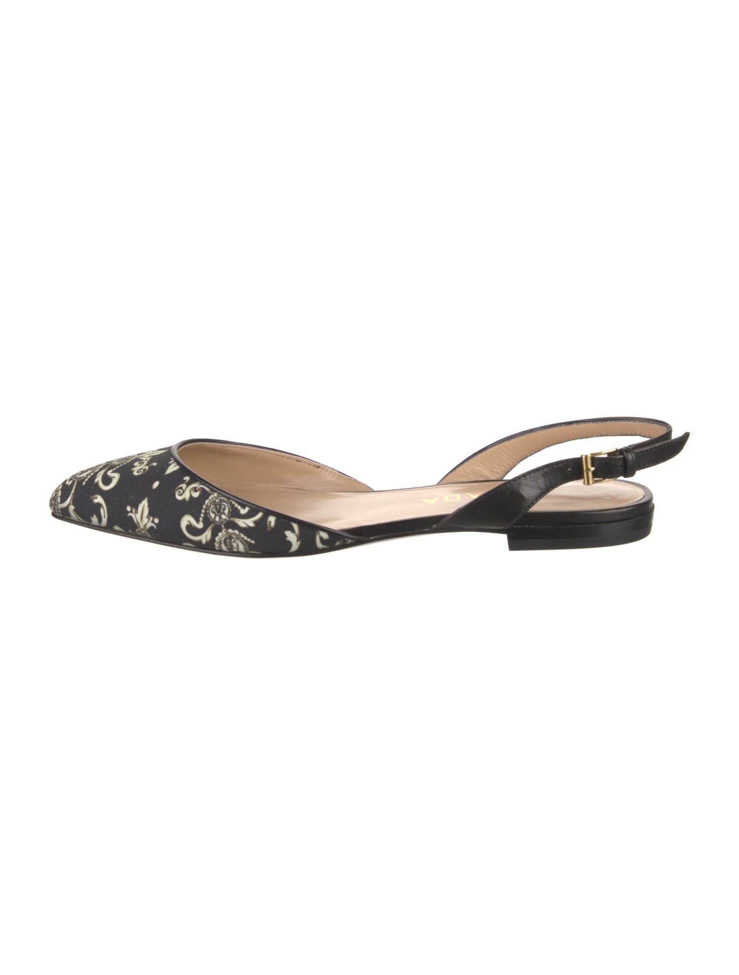 Escada Ponyhair Printed Slingback Flats