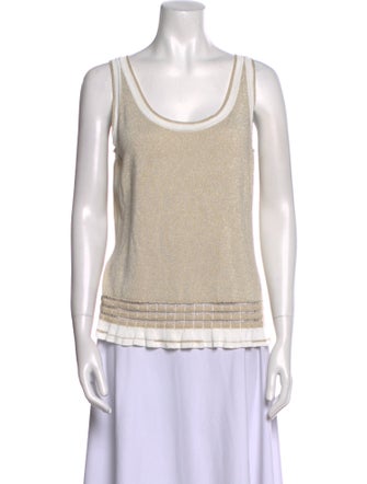 Escada Scoop Neck Sleeveless Top