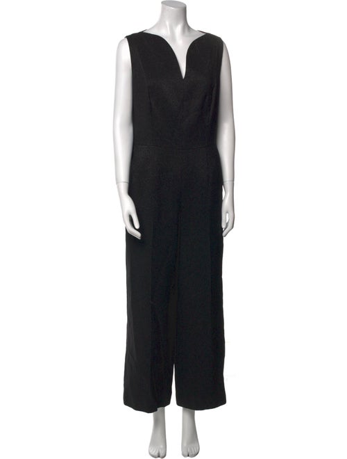 Escada Virgin Wool V-Neck Jumpsuit