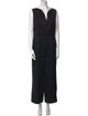 Escada Virgin Wool V-Neck Jumpsuit