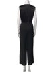Escada Virgin Wool V-Neck Jumpsuit