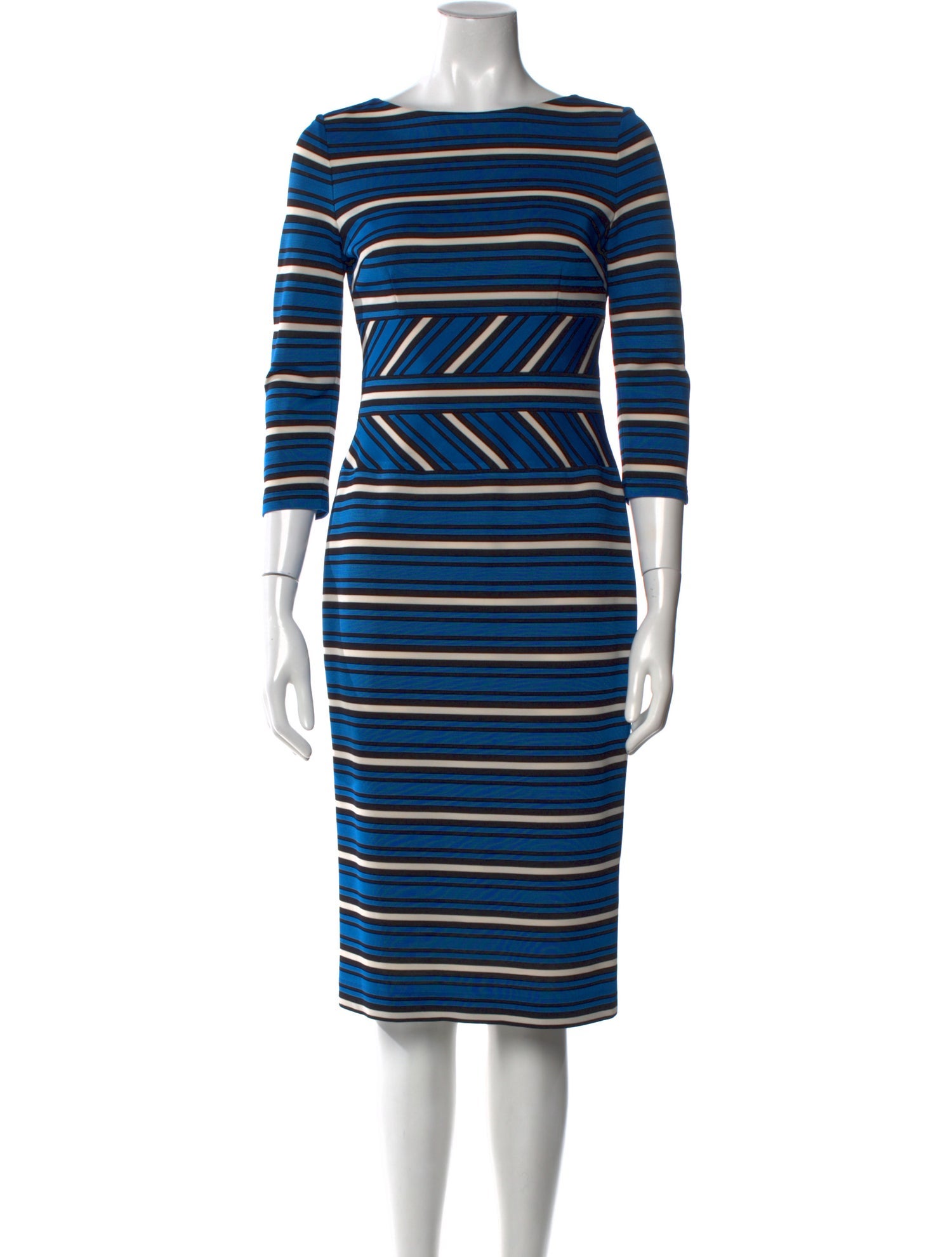 Escada Striped Knee-Length Dress