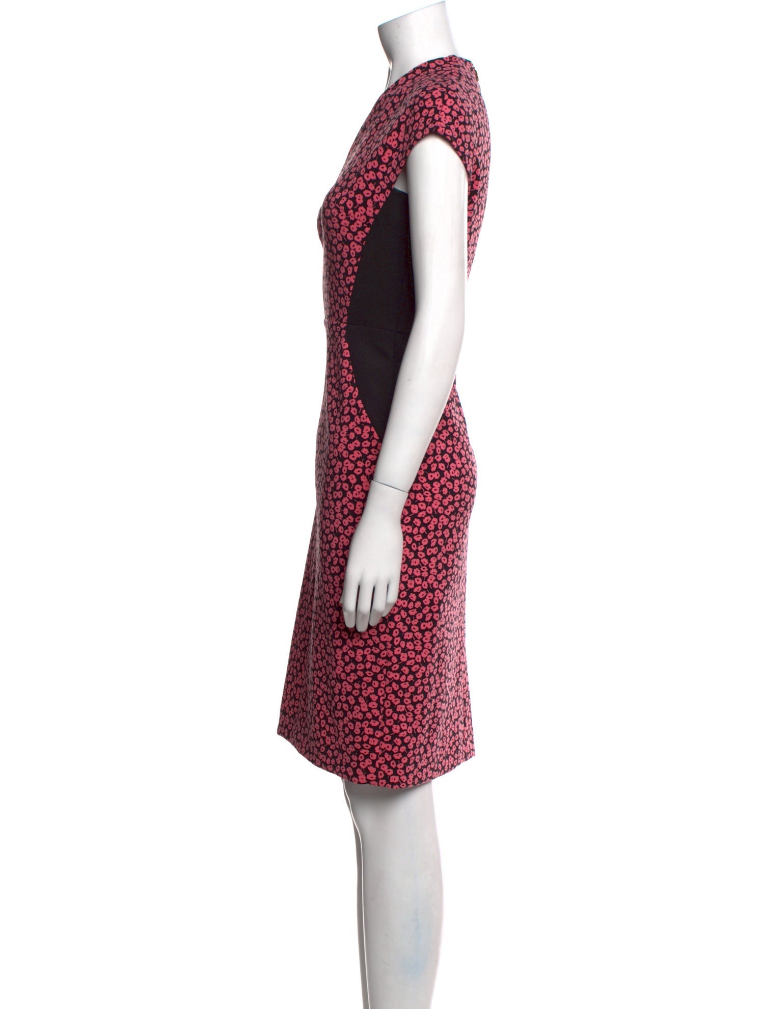 Escada Floral Print Knee-Length Dress