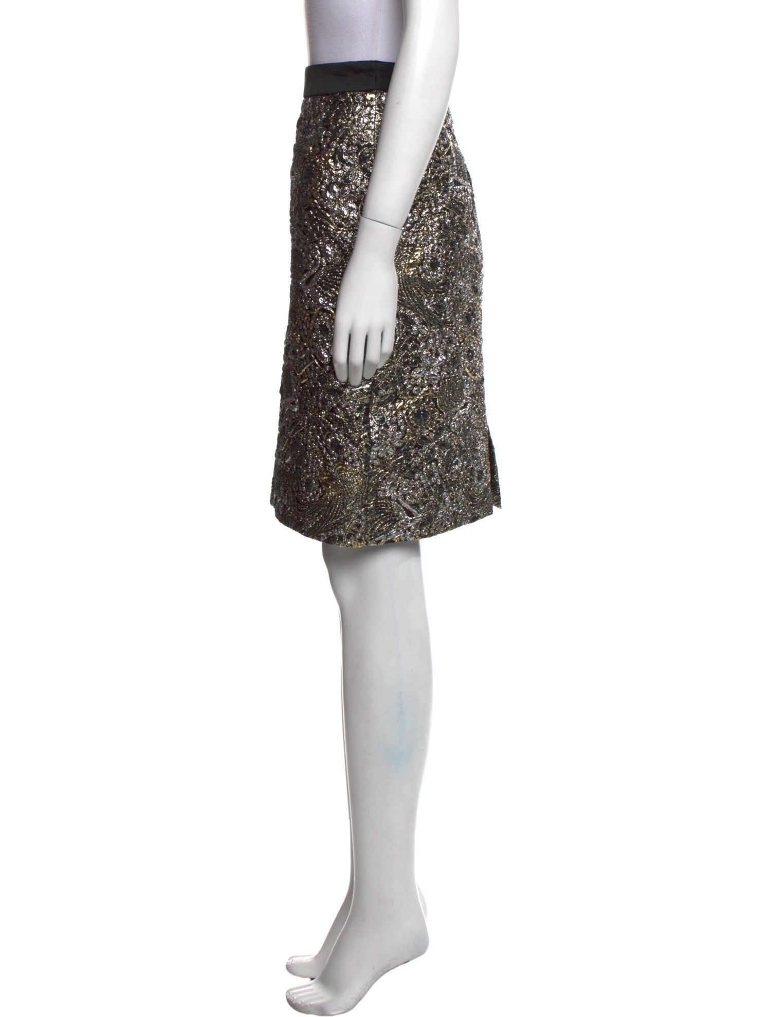 Escada Glitter Accents Knee-Length Skirt w/ Tags
