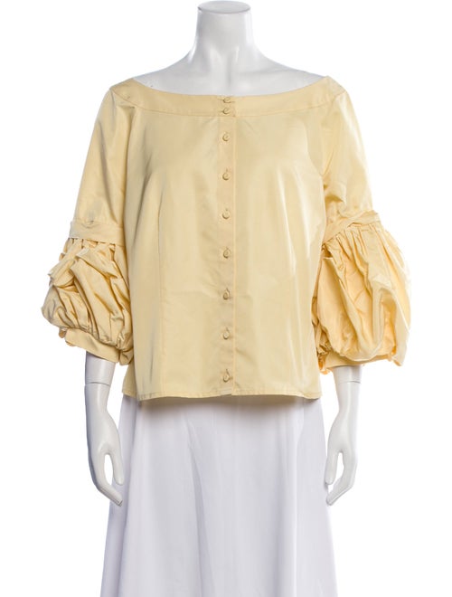 Escada Silk Bateau Neckline Blouse