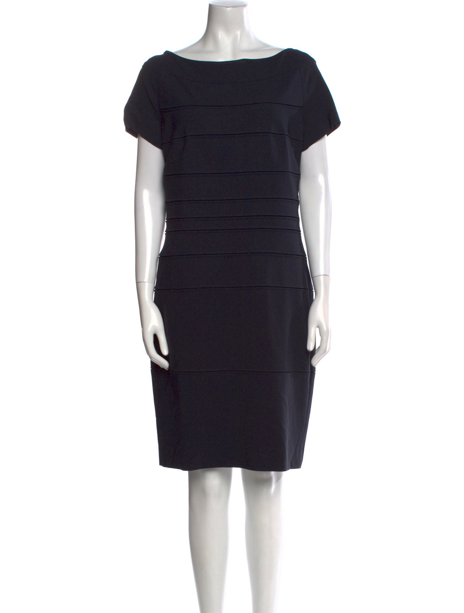 Escada Bateau Neckline Knee-Length Dress