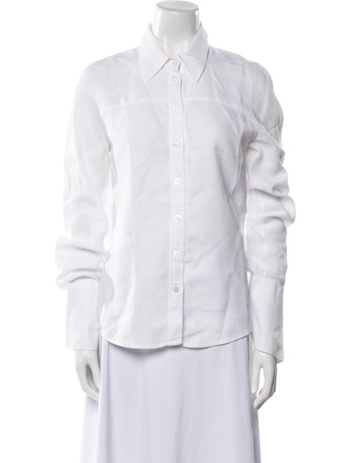 Escada Long Sleeve Button-Up Top