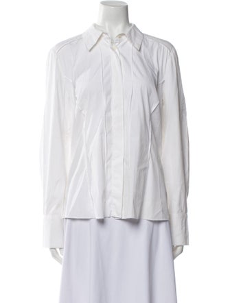 Escada Long Sleeve Button-Up Top