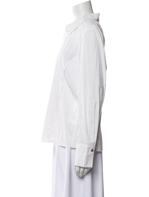 Escada Long Sleeve Button-Up Top