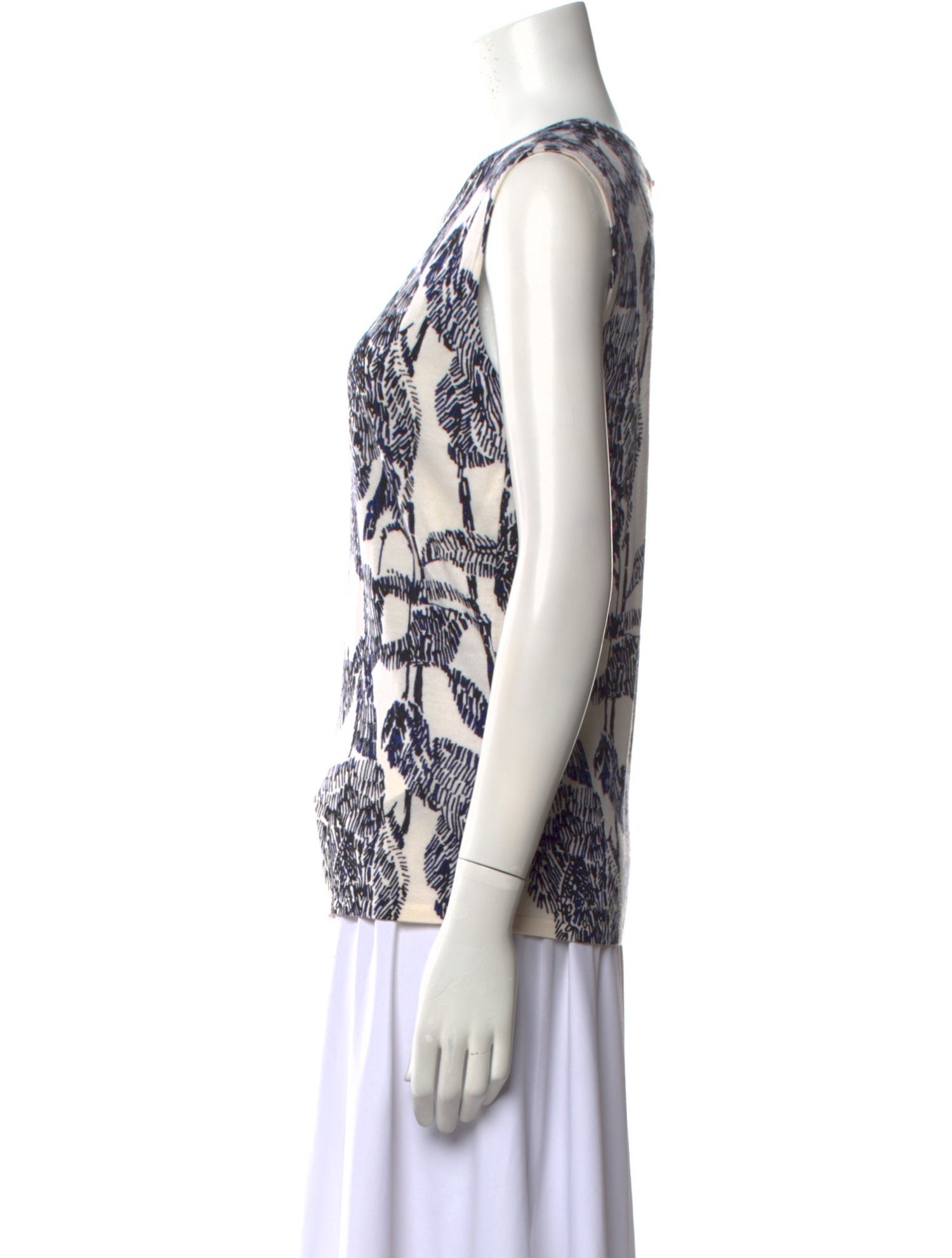 Escada Virgin Wool Printed Top