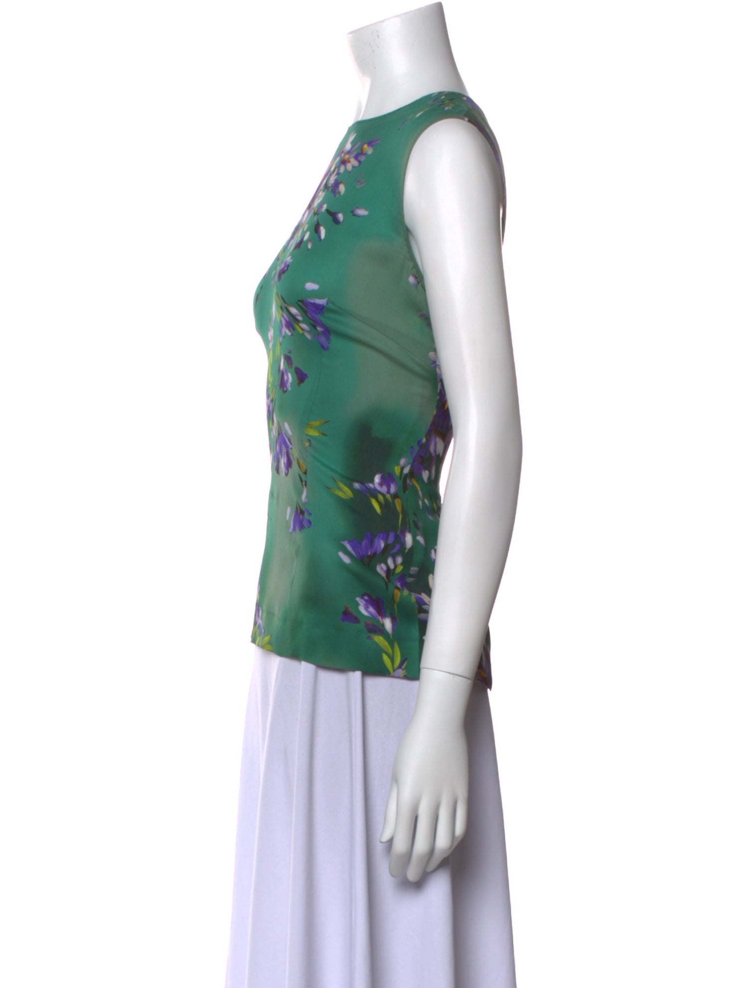 Escada Silk Floral Print Top