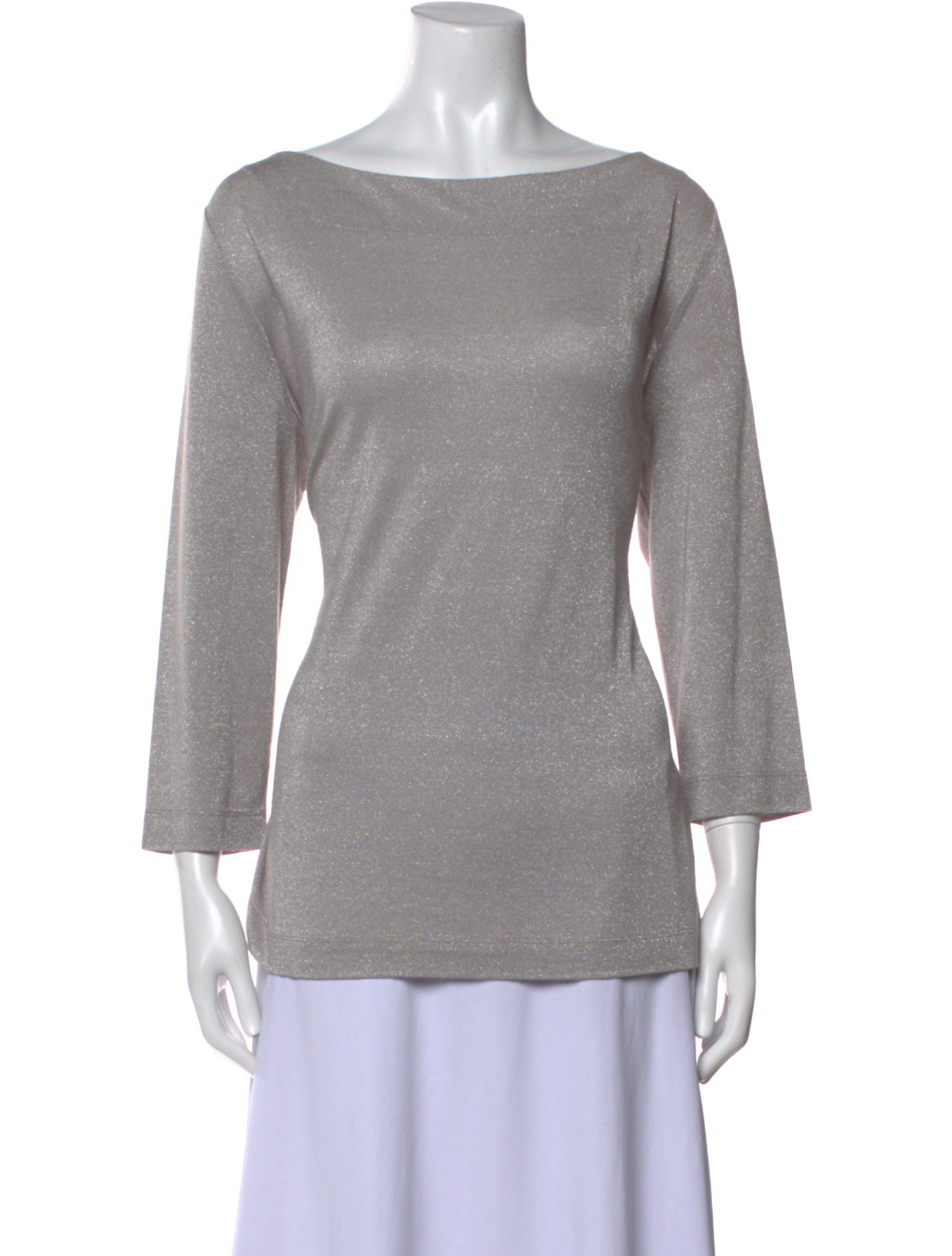 Escada Bateau Neckline Three-Quarter Sleeve T-Shirt