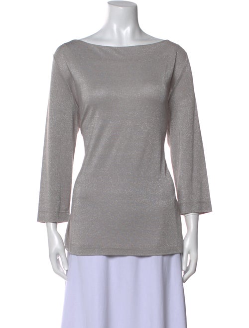 Escada Bateau Neckline Three-Quarter Sleeve T-Shirt