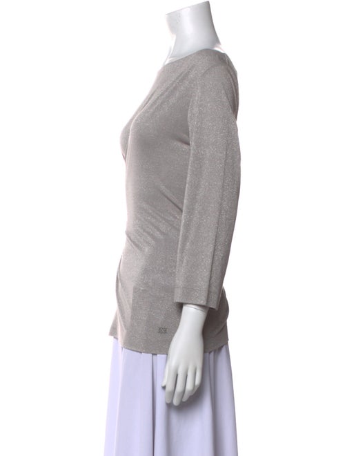 Escada Bateau Neckline Three-Quarter Sleeve T-Shirt