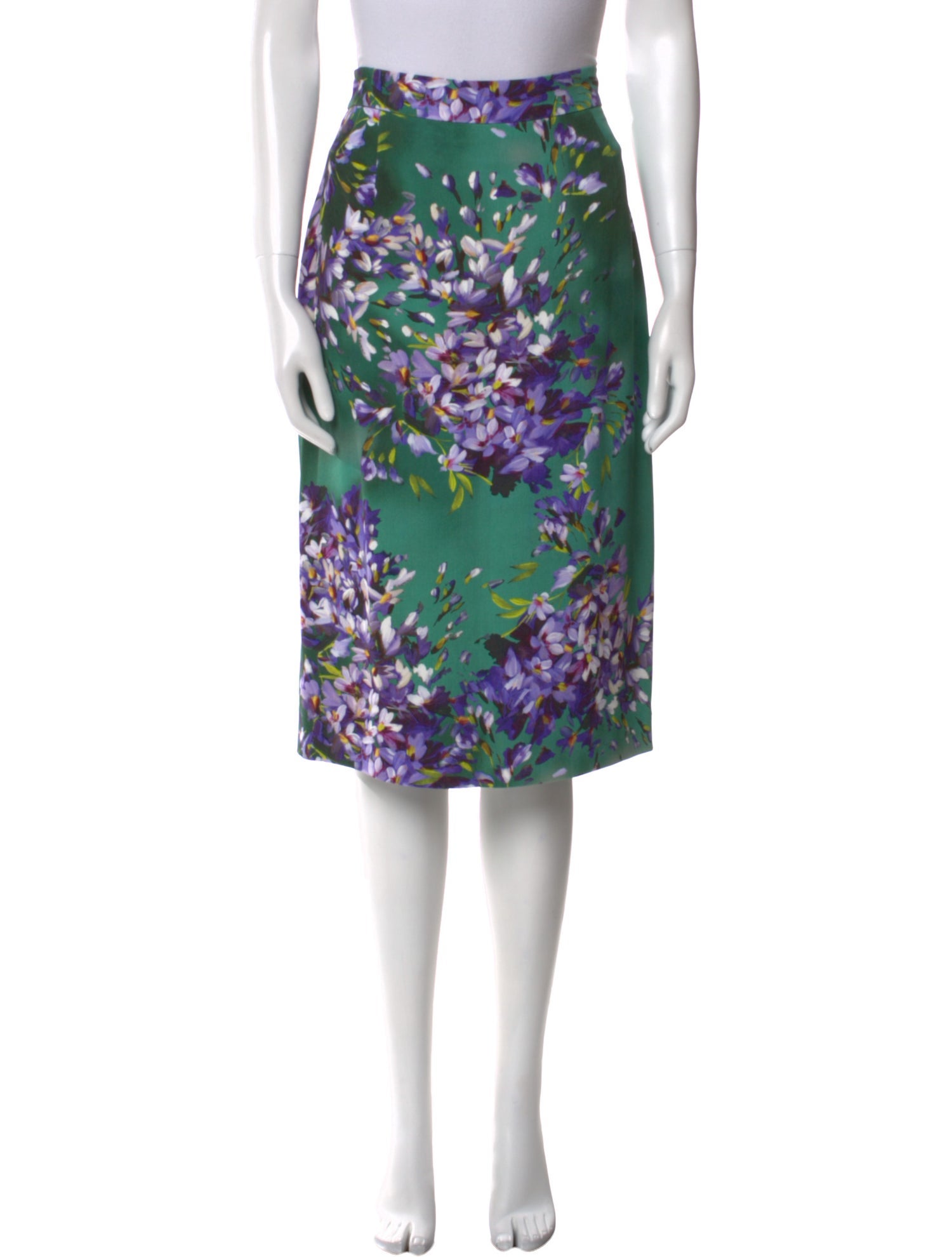 Escada Floral Print Midi Length Skirt