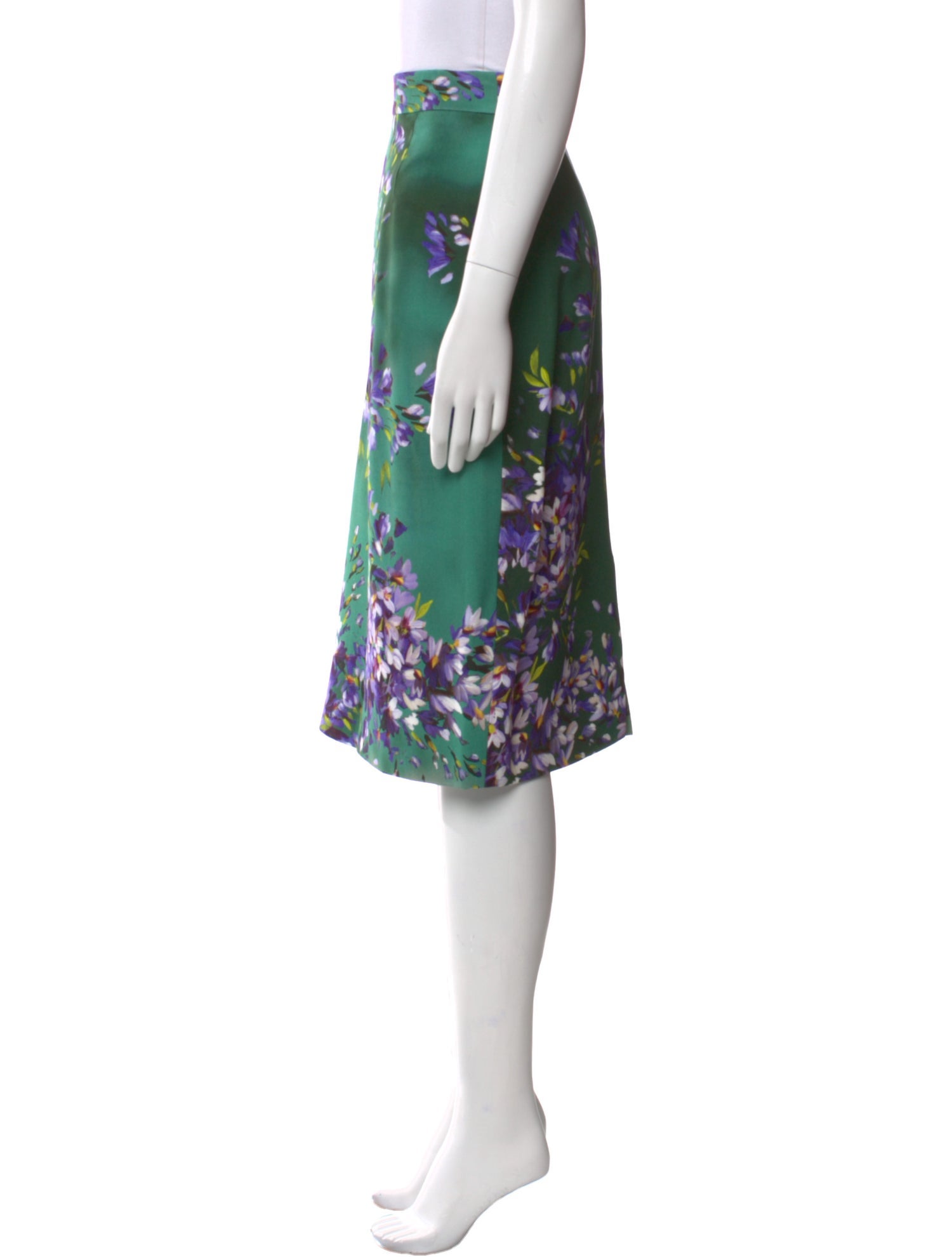 Escada Floral Print Midi Length Skirt