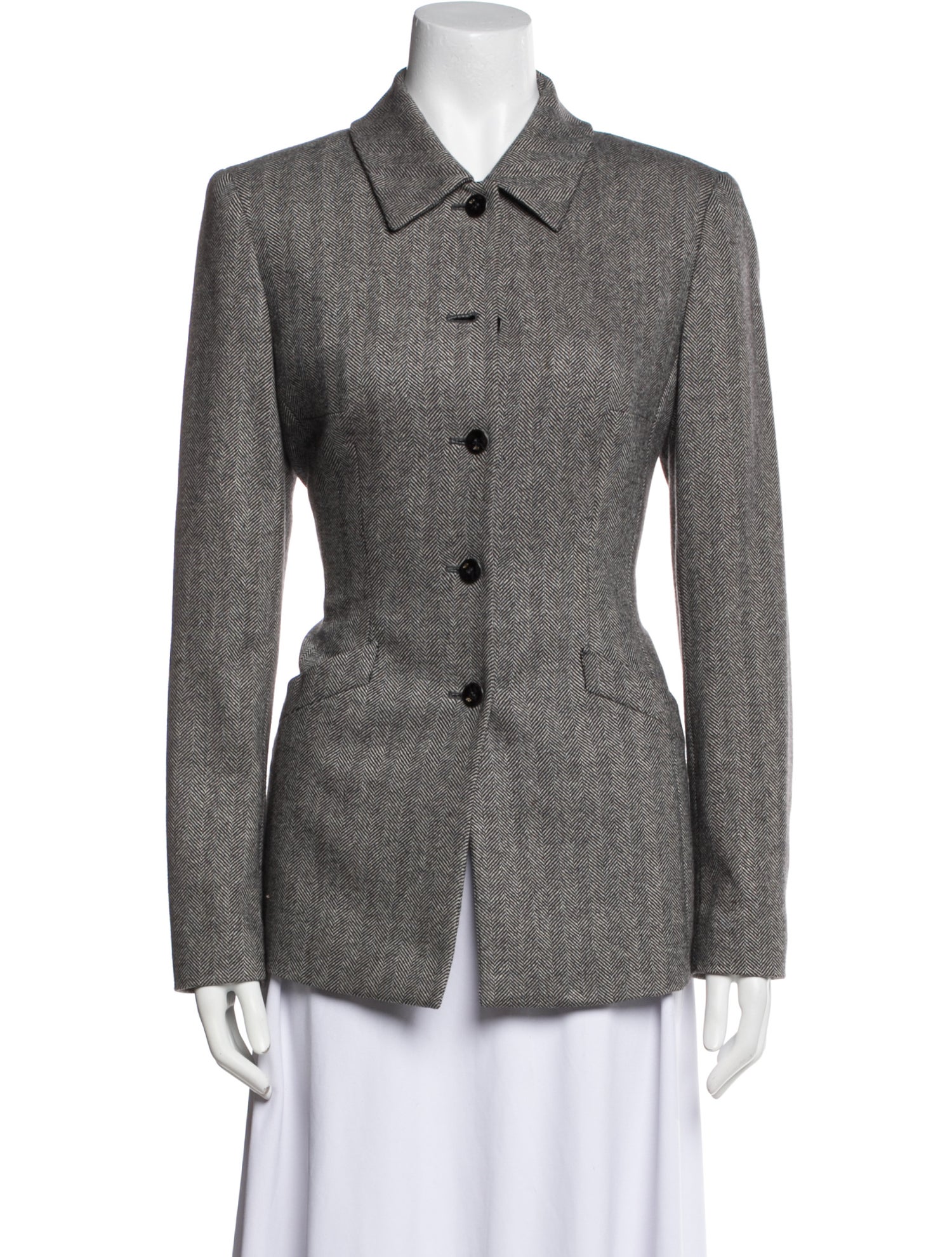 Escada Cashmere Tweed Pattern Blazer