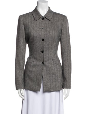 Escada Cashmere Tweed Pattern Blazer