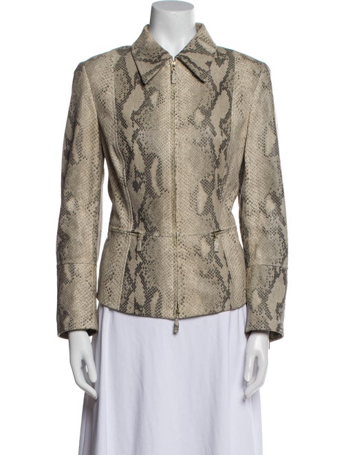 Escada Suede Animal Print Blazer