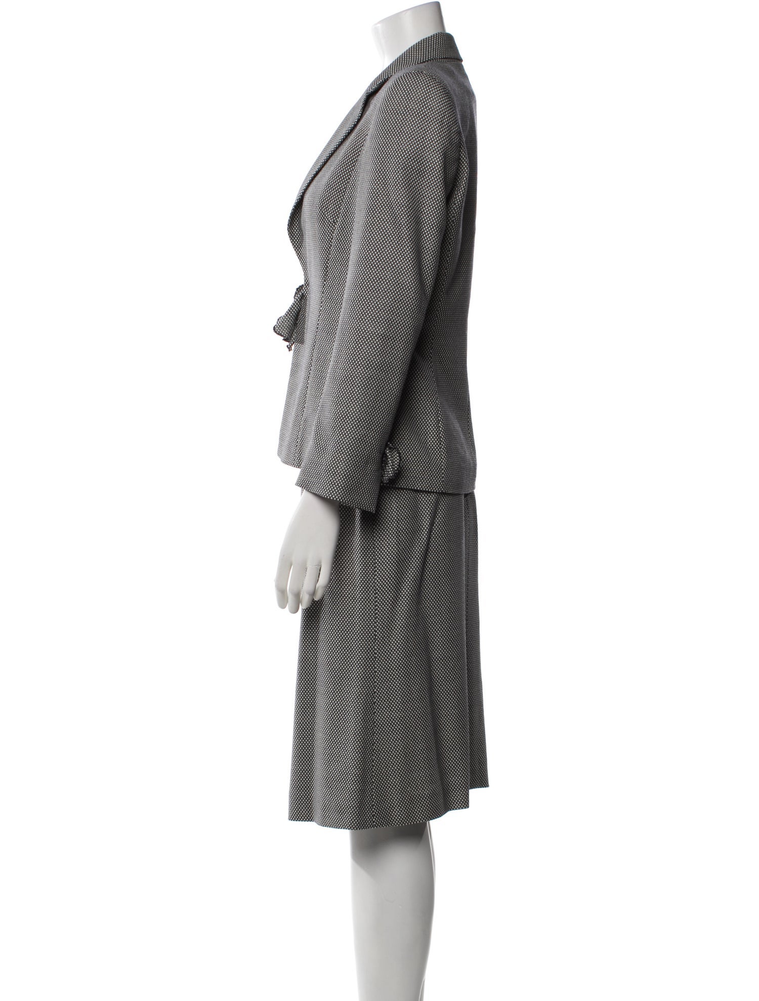 Escada Wool Printed Skirt Set