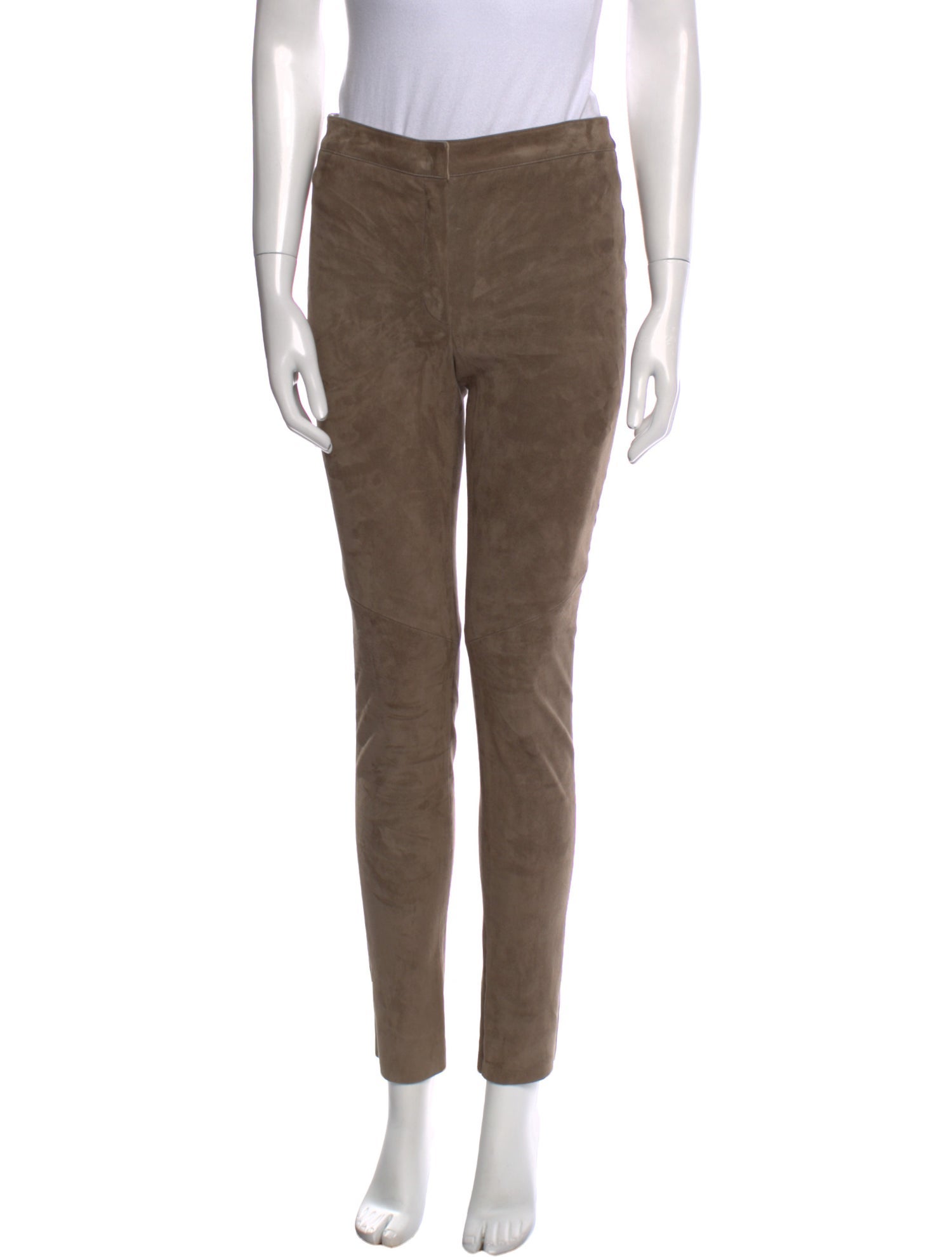 Escada Lamb Leather Skinny Leg Pants
