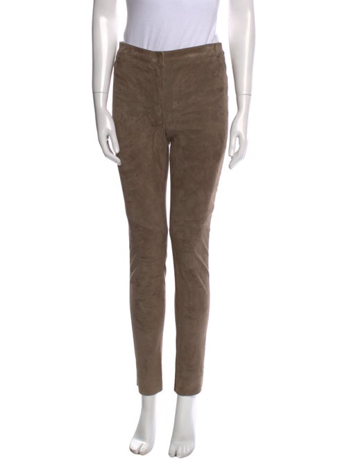 Escada Lamb Leather Skinny Leg Pants