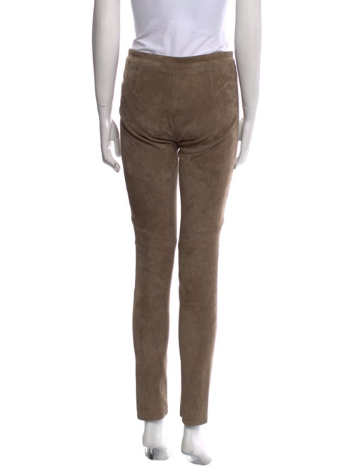 Escada Lamb Leather Skinny Leg Pants