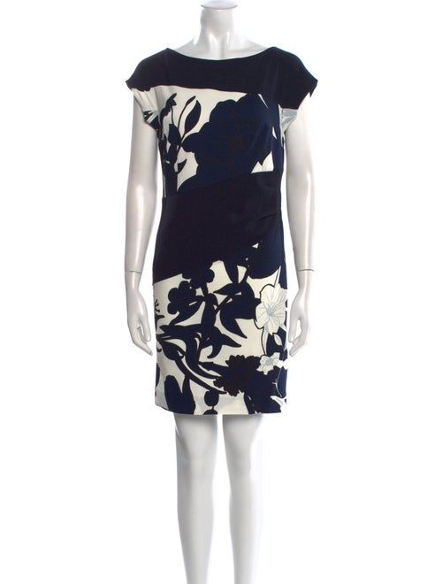 Escada Floral Print Mini Dress