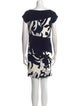 Escada Floral Print Mini Dress