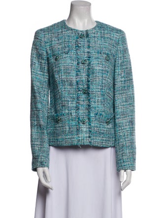 Escada Virgin Wool Tweed Pattern Evening Jacket