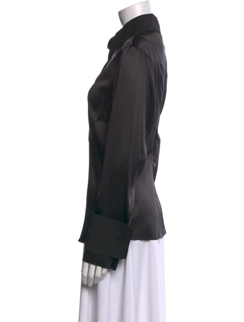 Escada Silk Long Sleeve Button-Up Top