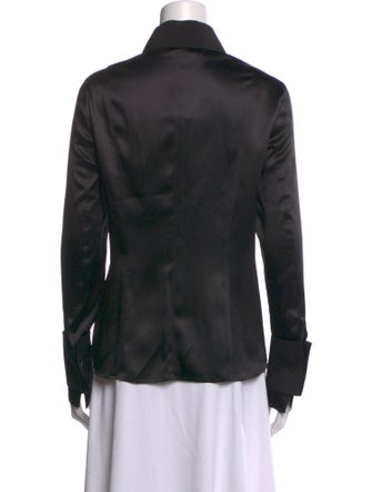 Escada Silk Long Sleeve Button-Up Top