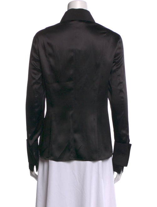 Escada Silk Long Sleeve Button-Up Top