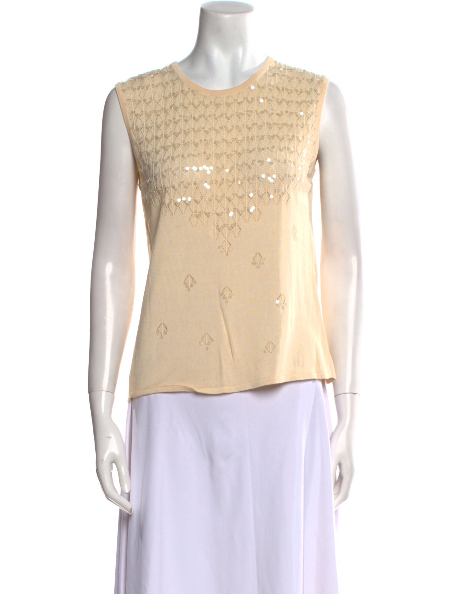 Escada Crew Neck Sleeveless Top
