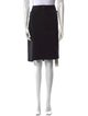 Escada Leather Trim Embellishment Knee-Length Skirt