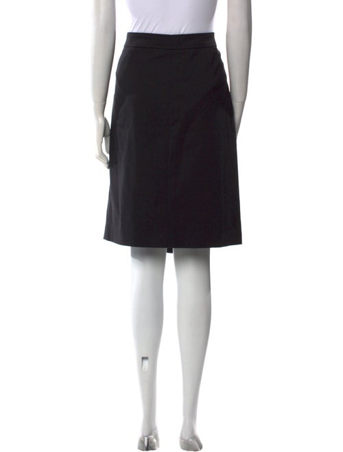 Escada Leather Trim Embellishment Knee-Length Skirt