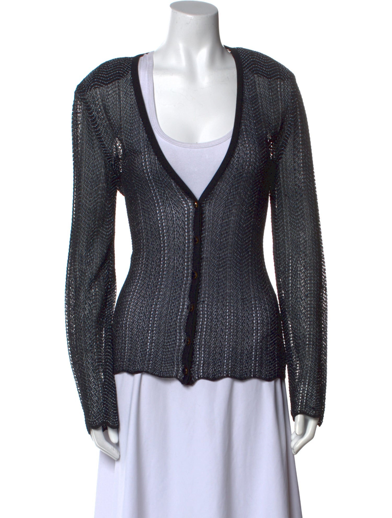 Escada Plunge Neckline Sweater