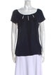Escada Silk Scoop Neck T-Shirt